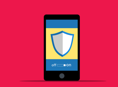 Free cyber security phone login vector