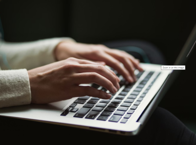 Person using laptop photo