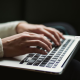 Person using laptop photo